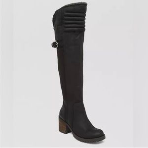Lucky brand over the knee, lug sole boot